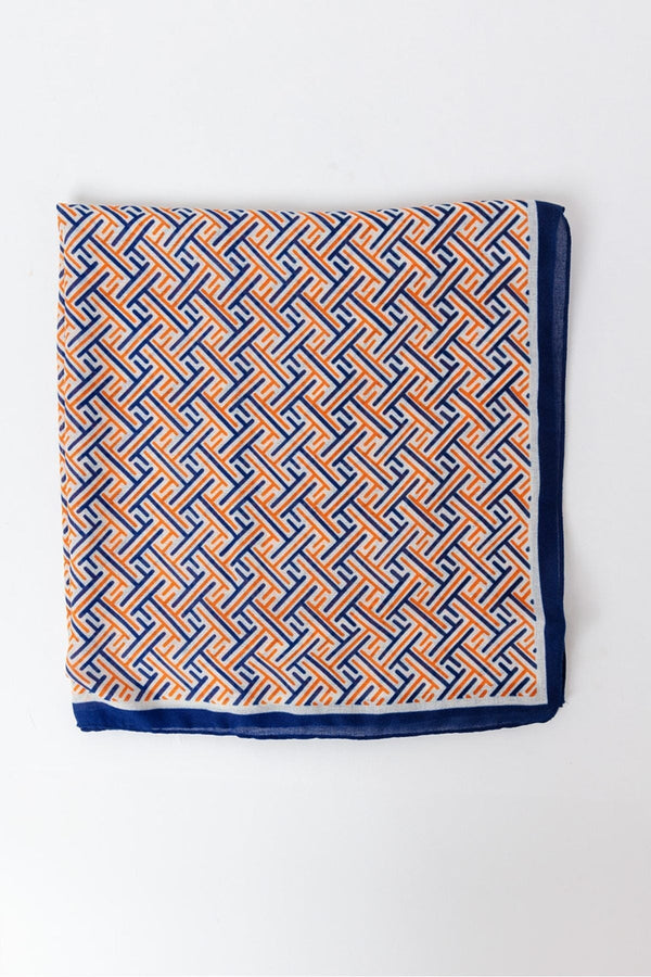 Carraig Donn Geo Print Scarf in Navy