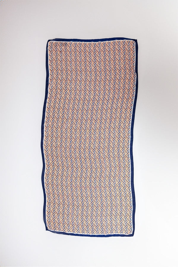 Carraig Donn Geo Print Scarf in Navy