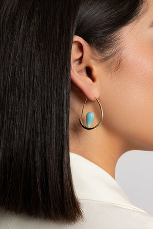 Carraig Donn Gia Amazon Gemstone Hoops