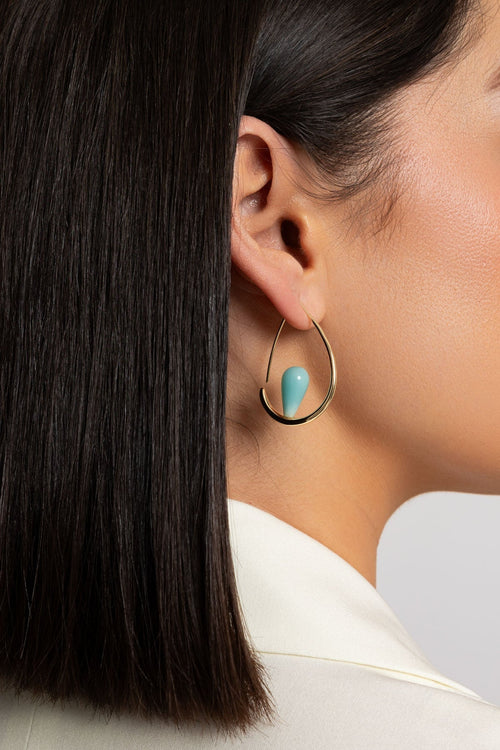 Gia Amazon Gemstone Hoops