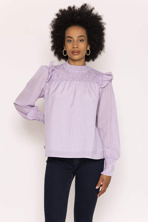 Carraig Donn Gingham Blouse in Purple