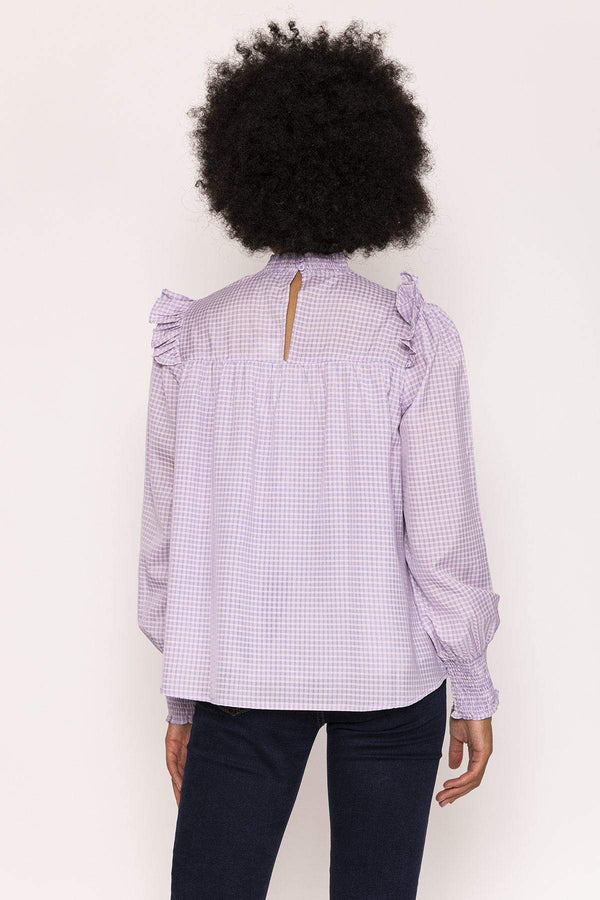 Carraig Donn Gingham Blouse in Purple