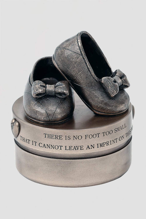 Girl Booties Bronze Trinket Box