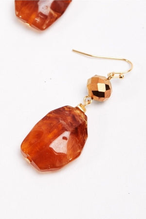 Carraig Donn Gold and Brown Beaded Earrings