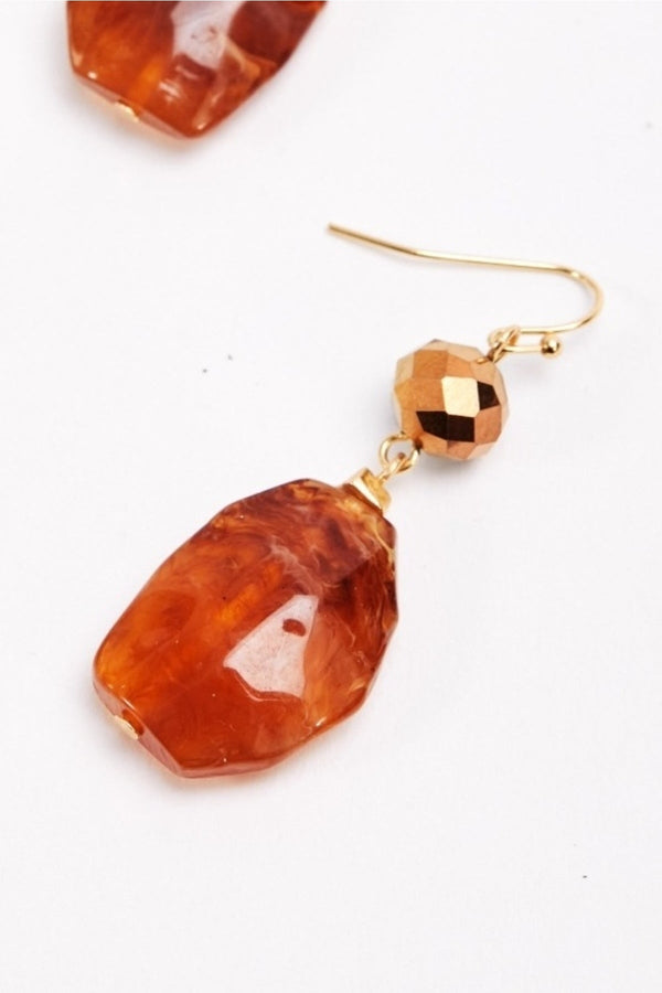 Carraig Donn Gold and Brown Beaded Earrings