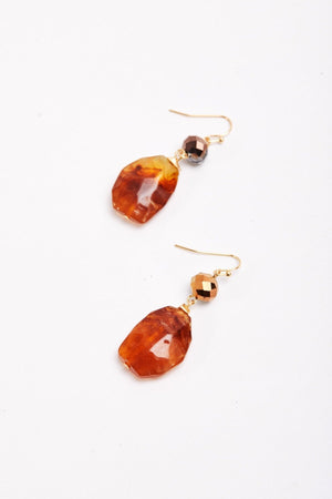 Carraig Donn Gold and Brown Beaded Earrings