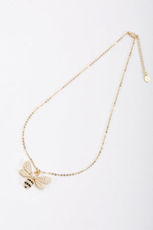 Carraig Donn Gold Bee Diamante Necklace