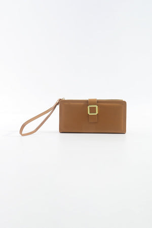 Carraig Donn Gold Buckle Purse with Wrist Strap