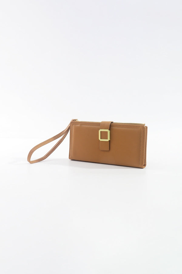 Carraig Donn Gold Buckle Purse with Wrist Strap