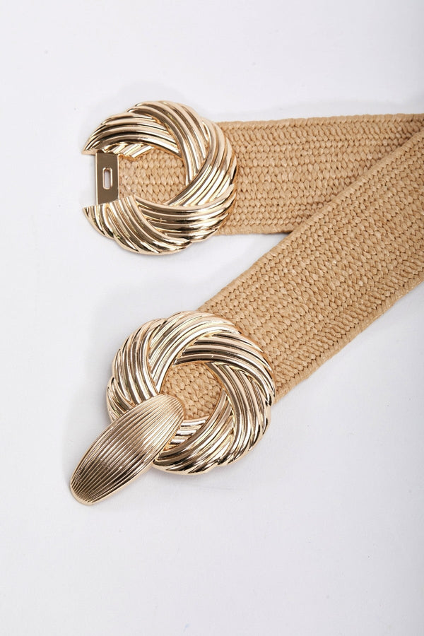Carraig Donn Gold Clap Woven Elastic Belt