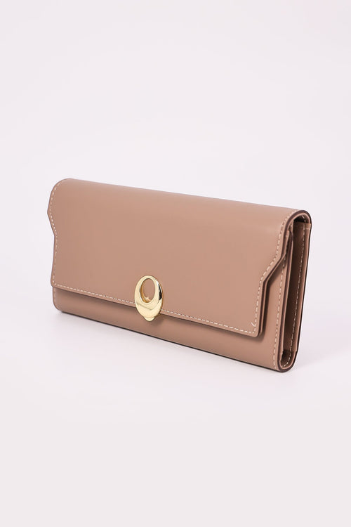 Gold Clasp Purse in Mink