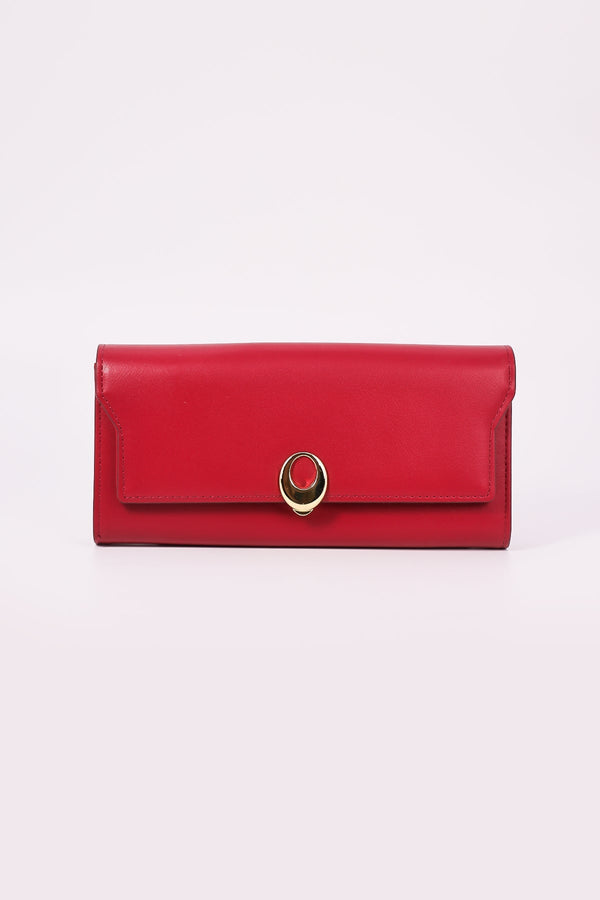 Carraig Donn Gold Clasp Purse in Red
