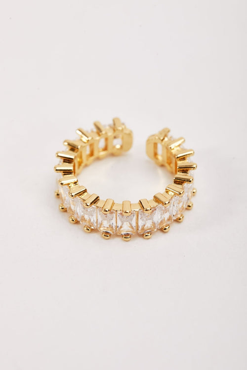 Gold Clear Stone Ring