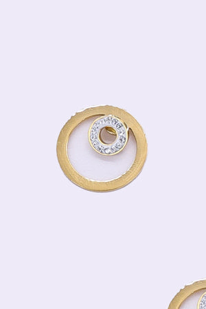 Carraig Donn Gold Double Circle Earrings - Soul Special