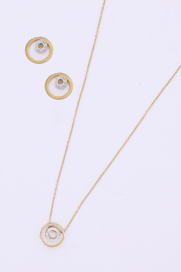 Carraig Donn Gold Double Circle Earrings - Soul Special