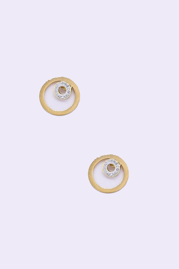 Carraig Donn Gold Double Circle Earrings - Soul Special