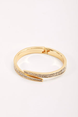 Carraig Donn Gold Hinge Diamante Bangle