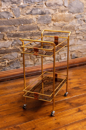 Carraig Donn Gold Metal Drinks Trolley