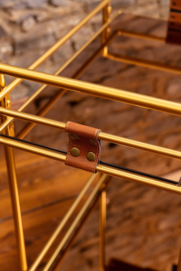 Carraig Donn Gold Metal Drinks Trolley