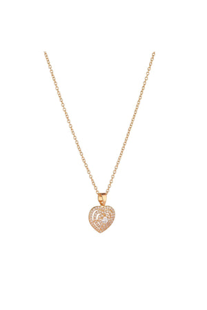 Carraig Donn Gold Micropavé Heart Pendant