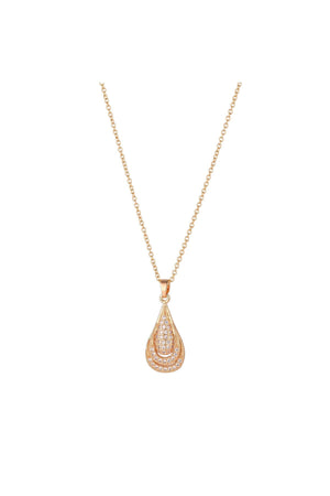 Carraig Donn Gold Micropave Teardrop Pendant