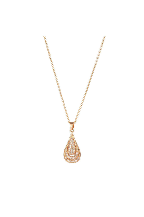 Carraig Donn Gold Micropave Teardrop Pendant