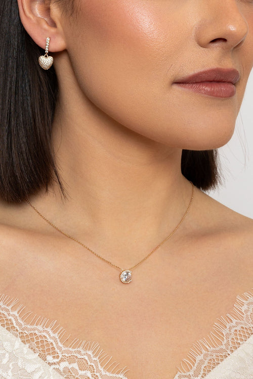 Gold Solitaire Pendant