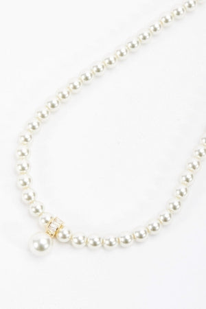 Carraig Donn Gold Tone Drop Pearl Necklace