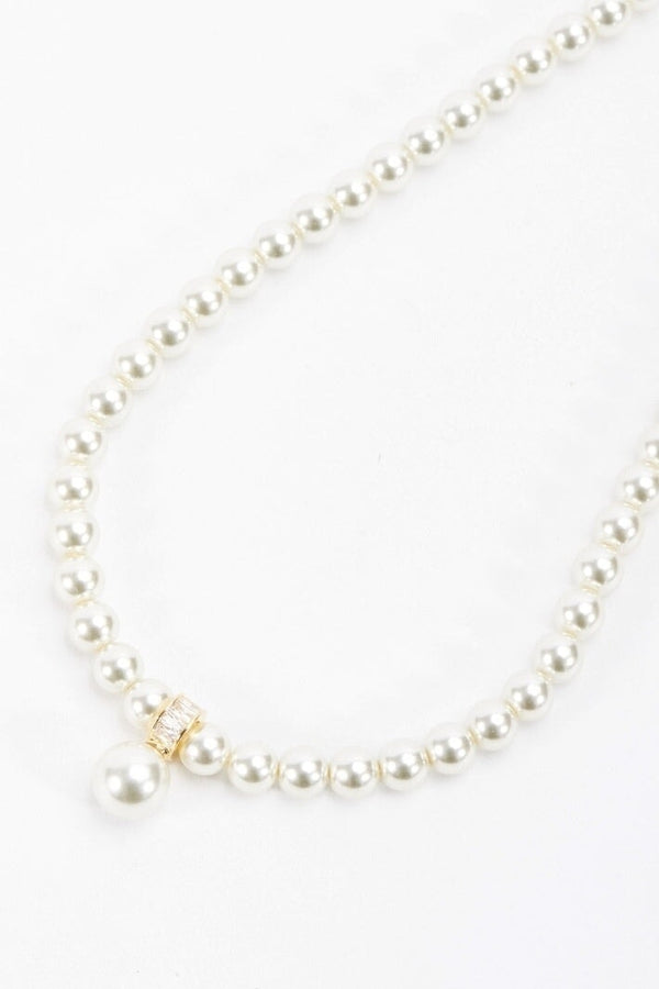 Carraig Donn Gold Tone Drop Pearl Necklace