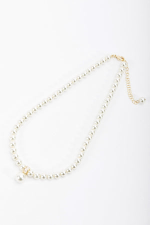 Carraig Donn Gold Tone Drop Pearl Necklace