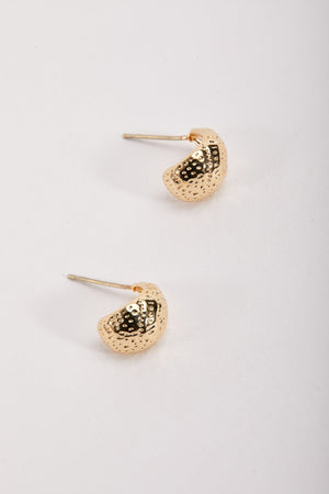 Carraig Donn Gold Tone Textured Teardrop Earrings