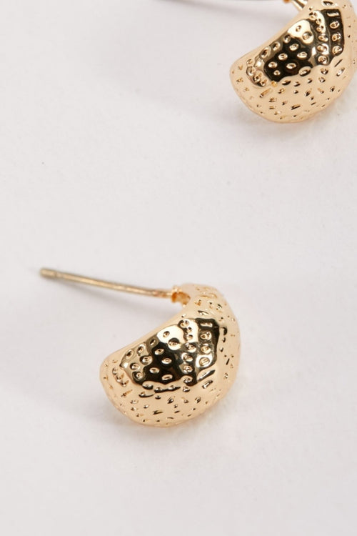 Carraig Donn Gold Tone Textured Teardrop Earrings