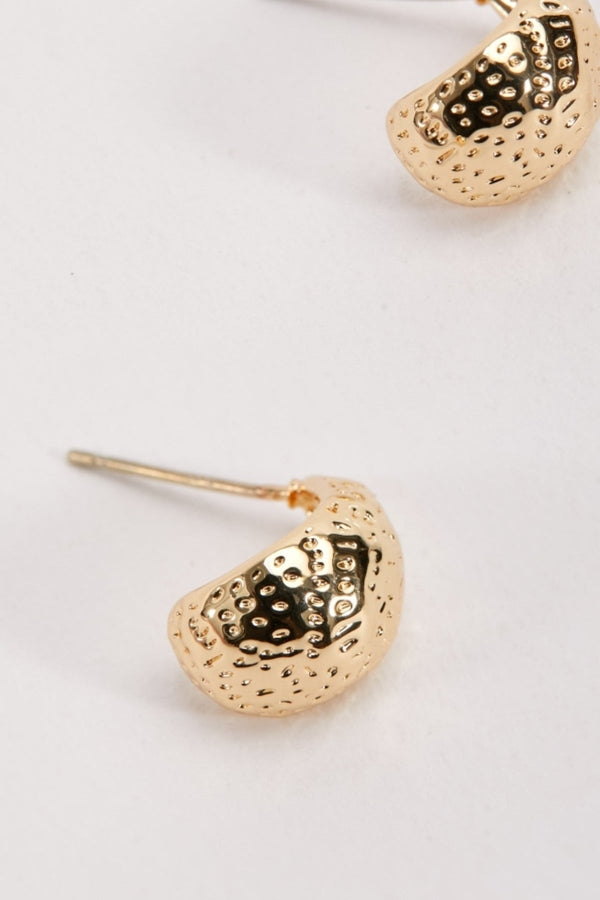 Carraig Donn Gold Tone Textured Teardrop Earrings