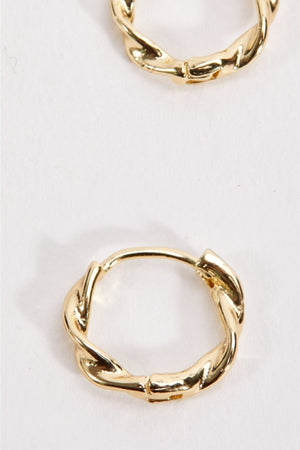 Carraig Donn Gold Tone Twist Hoop Earrings
