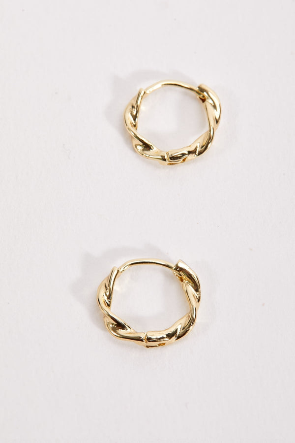 Carraig Donn Gold Tone Twist Hoop Earrings