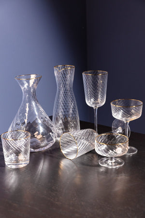 Carraig Donn Gold Trimmed Water Glass Set Of 4