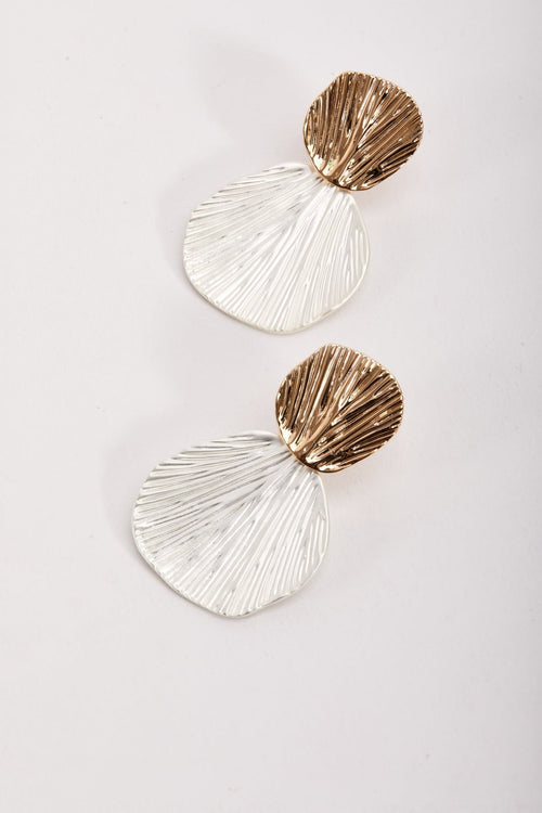 Golden Textured Earrings