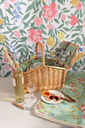 Carraig Donn Green Floral 2 Person Picnic Basket