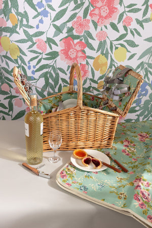 Carraig Donn Green Floral 2 Person Picnic Basket