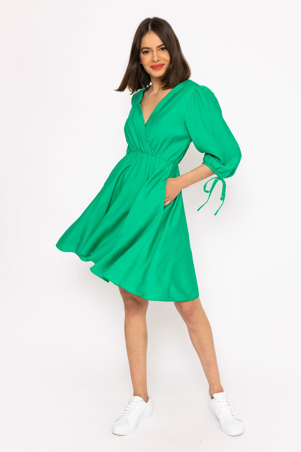 Carraig Donn Green Isla Knee Length Dress