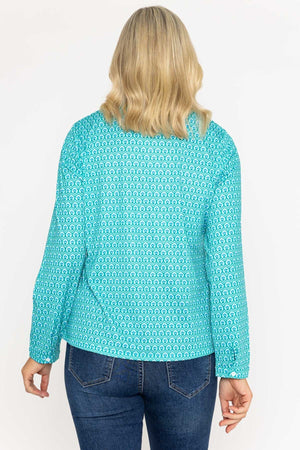 Carraig Donn Green Printed Jersey Top