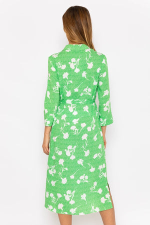 Carraig Donn Green Printed Viscose Shirt Dress