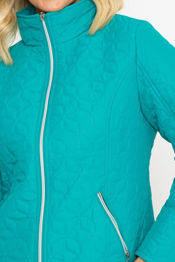 Carraig Donn Green Quilted Jacket