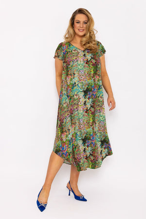 Carraig Donn Green Snake Printed Dress