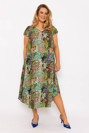 Carraig Donn Green Snake Printed Dress