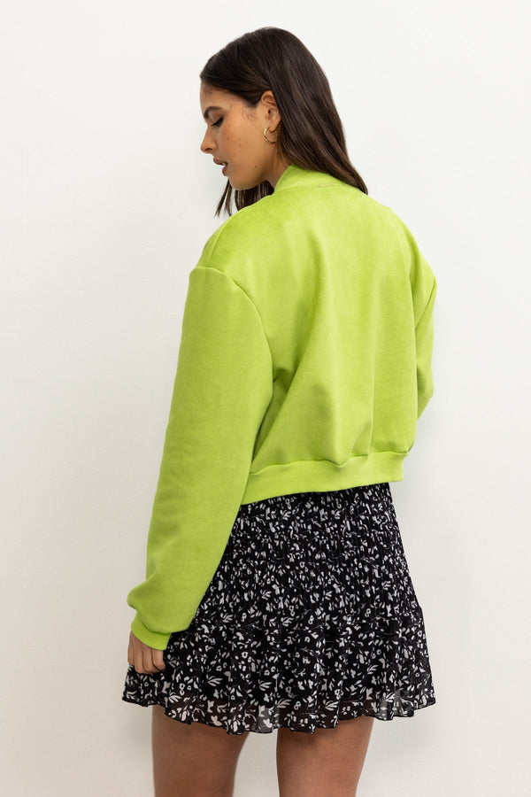 Carraig Donn Green Suede Bomber Jacket