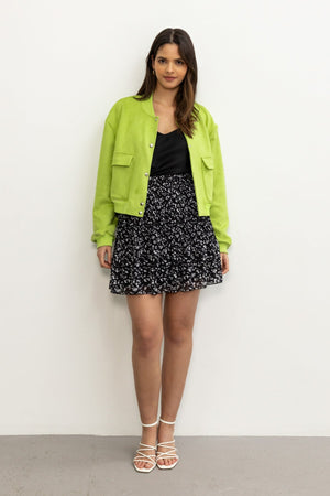 Carraig Donn Green Suede Bomber Jacket