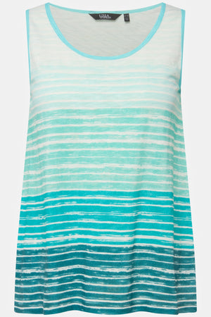 Carraig Donn Green Tie-Dye Style Striped Vest Top