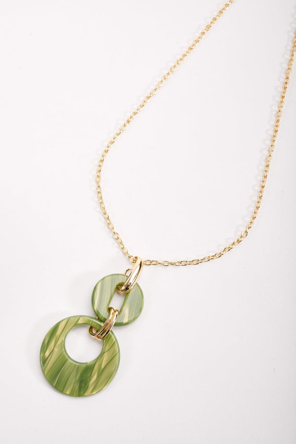 Carraig Donn Green Tortoise Drop Link Necklace