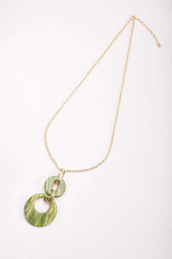 Carraig Donn Green Tortoise Drop Link Necklace
